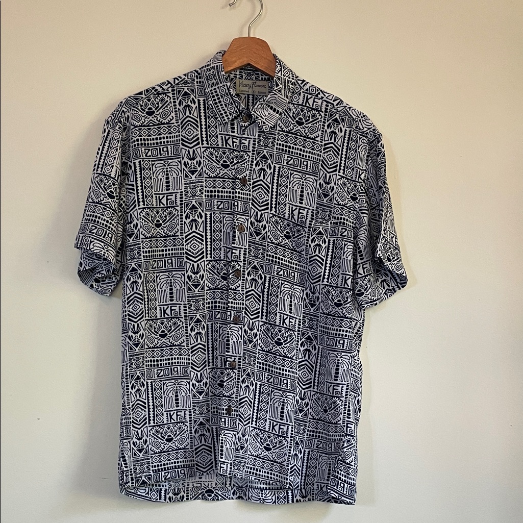 Kenny Flowers Men’s Blue Hawaiian Shirt